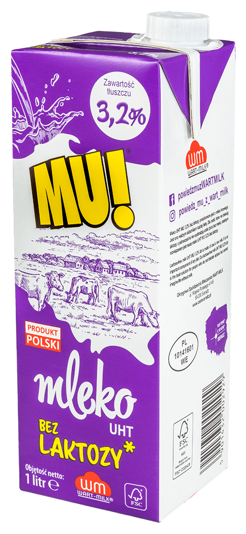 MU! UHT lactose-free milk 3.2%